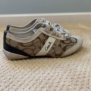 Coach Signature Baylee Sneakers Women’s Size 7 M Beige Suede
